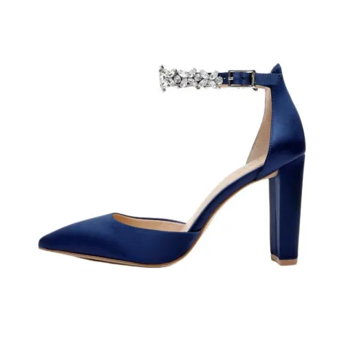 Badgley Mischka Ollie Конусный каблук Высокие каблуки 9,5 см Женские Морской синий