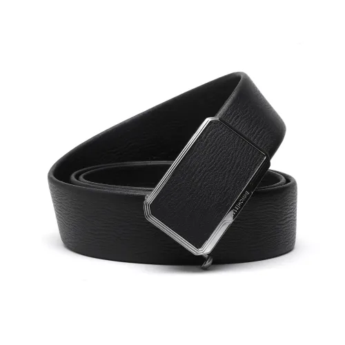 ELLE HOMME Ремни из натуральной коровьей кожи мужской черный ширина 3,7 см