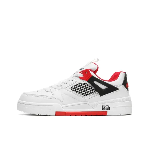 Locke Термический Легкий Slip-Resistant Низкий Топ Скейтборд Кроссовки Унисекс Белый Красный