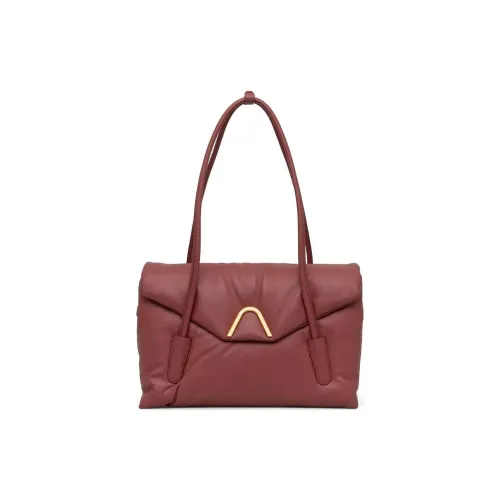 COCCINELLE Сумка через плечо из телячьей кожи унисекс кирпично-красный