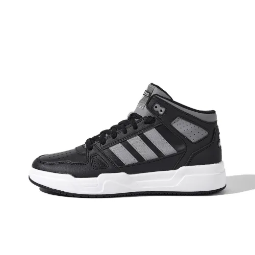 Adidas LITE BALLER Slip-resistant Abrasion-resistant Breathable High-Top Skateboarding Shoes Men's Black Gray Adidas LITE BALLER Противоскользящие Износостойкие Дышащие Высокие Кроссовки для Скейтбординга Мужские Черные Серые