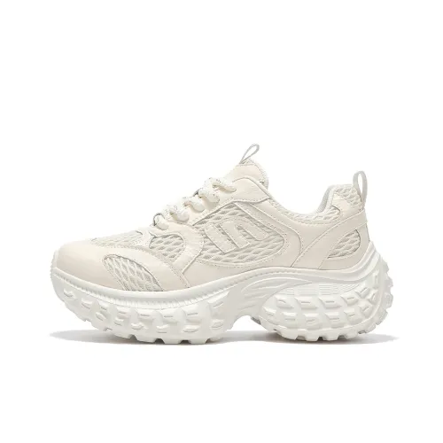 Spider King Low Топ Кроссовки с Толстой Подошвой Женские Экрю