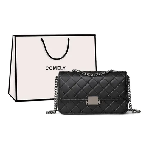 COMELY Коровья кожа с синтетической кожей сумка через плечо стандартная женская черная