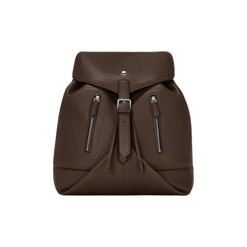 MONTBLANC Рюкзак из коровьей кожи унисекс цвет эбеновое дерево