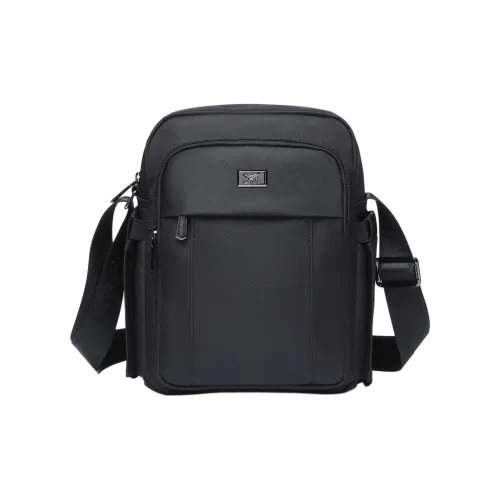 SEPTWOLVES Сумка через плечо большая мужская черная