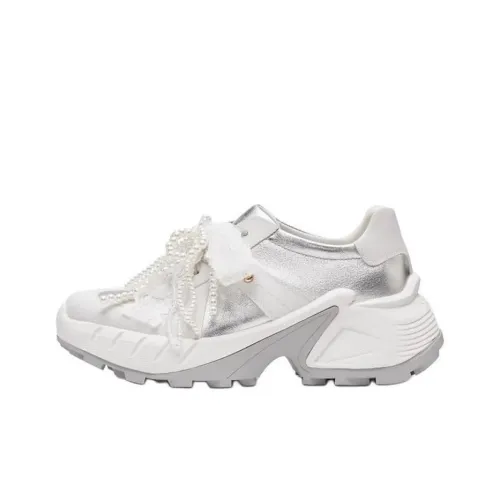 Staccato Butterfly Island Collection Сад Girlish Low Top Толстая подошва Кроссовки Женские Белые