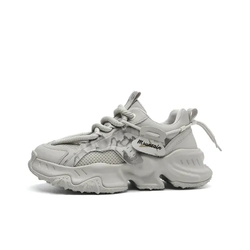 HLA The mountain is not in the high series Низкий топ Толстая подошва Кроссовки Мужские Серые