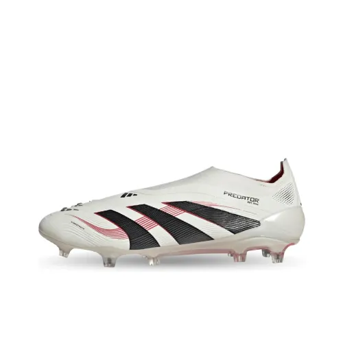 Adidas PREDATOR ELITE FG Твердое покрытие устойчивый к истиранию футбольные бутсы унисекс белый черный красный