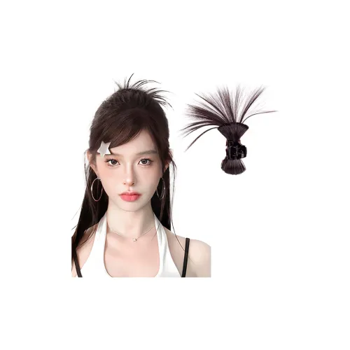 QINGLAN Половина Ткани вязаные Курица Перо Шаттлкок Голова Парики Коричнево-черный Темно-кофейный Светло-коричневый