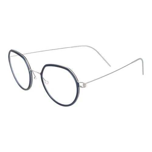 LINDBERG Титан Квадратные Оправы для Очков Унисекс Синий Серебряный