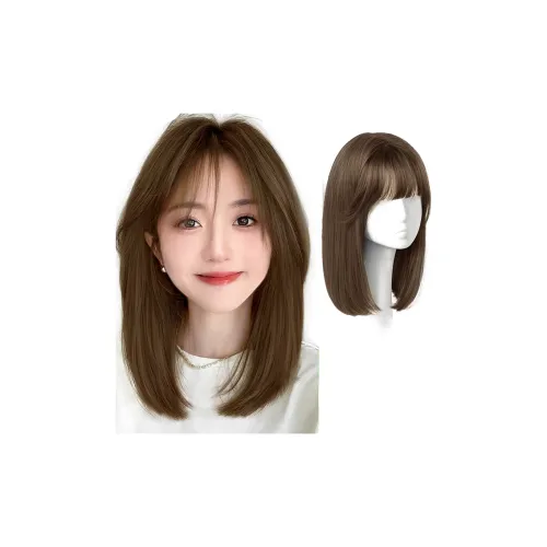 YUNQING Французский парик с волосами на ключицу для женских прямых молочно-чайных волос короткий