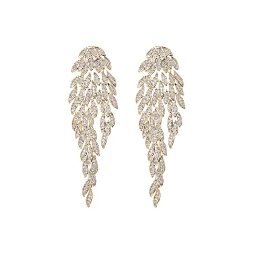 Фиолетовые серьги из серебра S925 экологически чистый сплав искусственный хрусталь женские