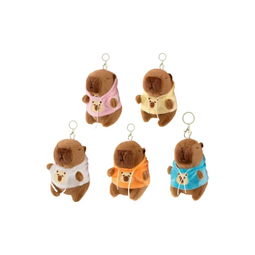 CHONGRONGLIANYU Длинный косичка Capybara украшение с большим цветочным принтом комплект для кукол плюшевая подвеска 13 см рекомендуемая высота