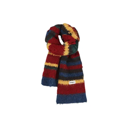 J W Смесовая шерсть Вязаные шарфы Унисекс