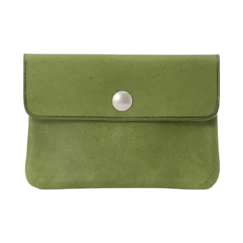 MHL. Кошелек из коровьей кожи с монетами женский зеленый яблочный