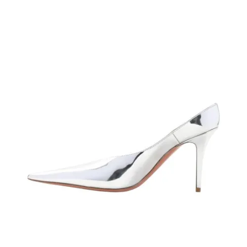 AMINA MUADDI Узкий каблук Высокие каблуки 9,5 см Женские Серебряные