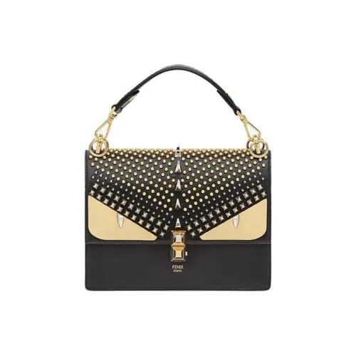 FENDI Kan I Телячья кожа Сумка на одно плечо Женская Черная