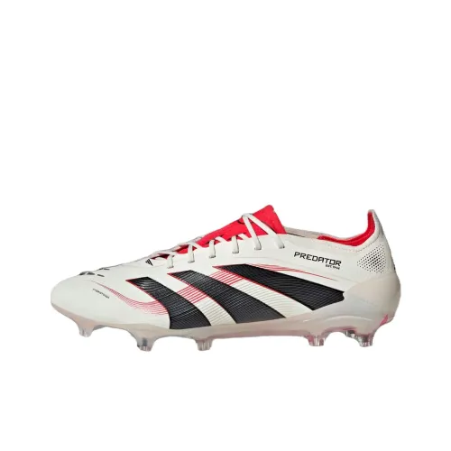 Adidas PREDATOR ELITE FG Твердое покрытие устойчивый к истиранию футбольные бутсы унисекс белый черный красный