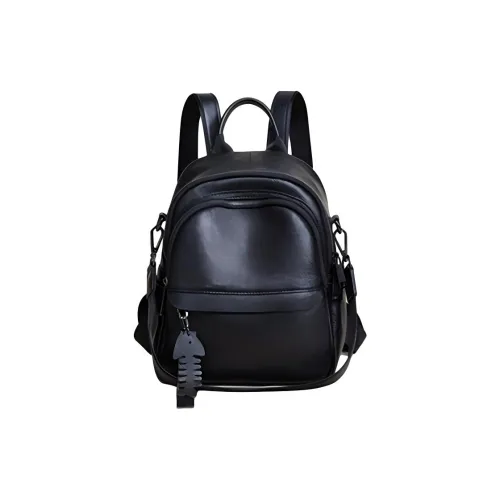 OUBOTE Коровья кожа с синтетической кожей Carry Рюкзак Стандартный Женский Черный