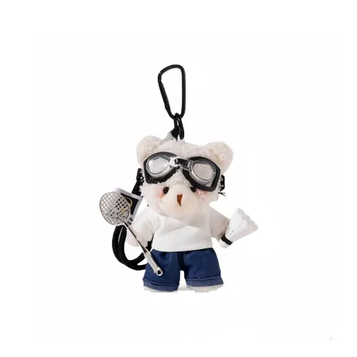 LEVENKENESS Бадминтон Румяна Медвежонок Сумка Для детей старше 3 лет Куклы Плюшевая Подвеска 12 см Рекомендуемый рост