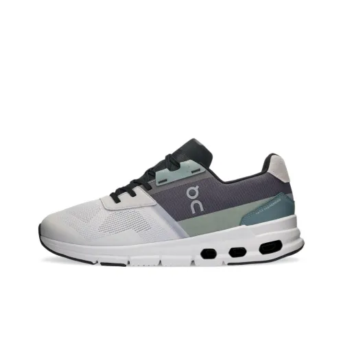 On Cloudrift Slip-resistant Abrasion-resistant Low Top Casual Running Shoes Men's White Green На On Cloudrift противоскользящий устойчивый к истиранию низкий топ повседневная обувь для бега мужской белый зеленый