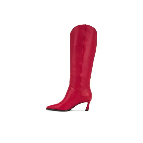STEVE MADDEN Женские высокие сапоги красного цвета