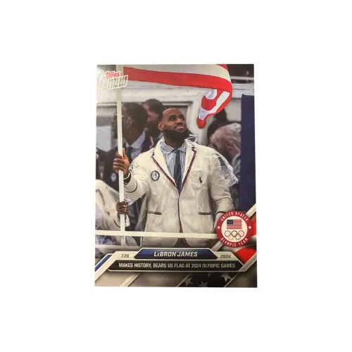 Topps LeBron James National Team Флагоносец Париж Olympic Parade Selection Звезда Card Rare Card Спортивные карты 1 шт