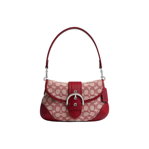 COACH SOHO совместный бренд Кожа Одно плечо Сумка Средний Женский Красный