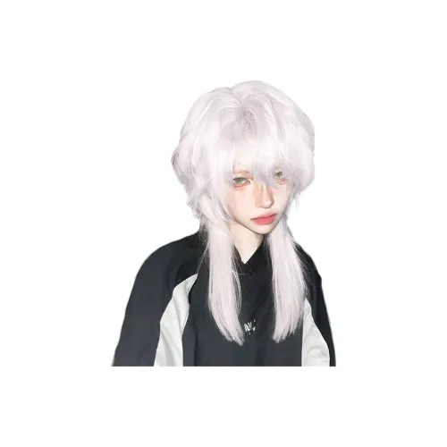 UMIFFA Волк Ласточкин хвост Mullet Голова Перука Набор Белый