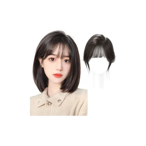 MUYAN Топ Корона Полное человеческое волосы Расширение PIECES Парики Для женских Естественный Мокко Короткий Прямые волосы