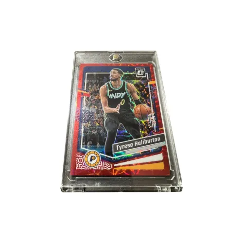 PANINI Pacers Tyrese Haliburton High END Настоящий Красный Круг Голографическая Карта Игрок Карта Редкая Спортивная Карта 1 Размер