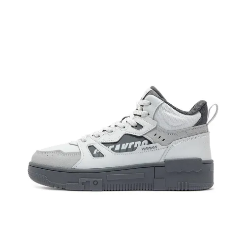 361° Wujie Покрытие Slip-Resistant и Abrasion-Resistant Высокий Топ Скейтборд Кроссовки Женские Серые