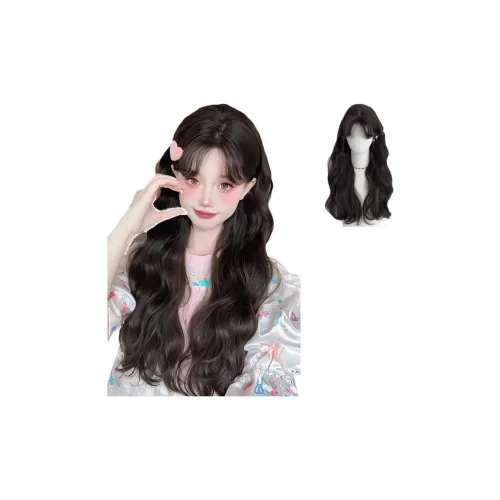 UMIFFA EFFORTLESS Волной Узор Рюш Парики Темный Чай