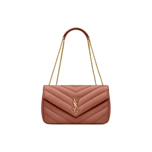 SAINT LAURENT LOULOU Lambskin Сумка через плечо Средняя Женская Красная