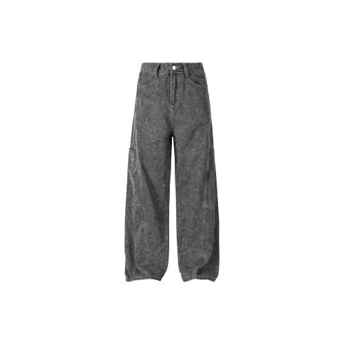 RO11ROCKET FW24 Карго Брюки Унисекс Дымчатый Серый