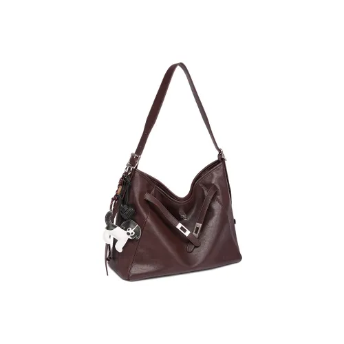 GELANDAI Сумка через плечо из коровьей кожи подмышечный тоут большой женский черный коричневый