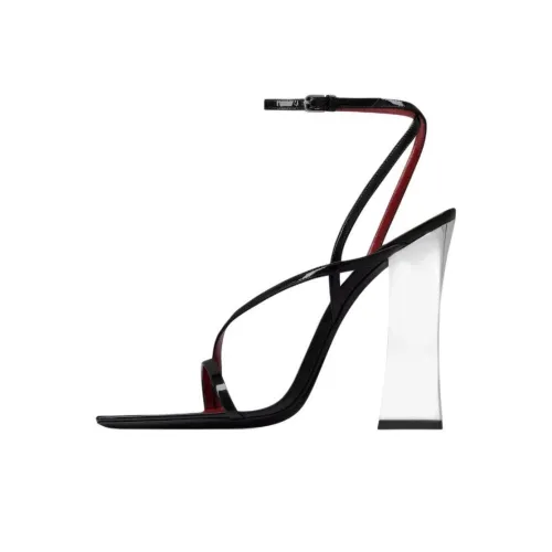 SAINT LAURENT Zora One Strap Sandals 11cm Women's Black SAINT LAURENT Zora One Ремень Сандалии 11см Женские Черные