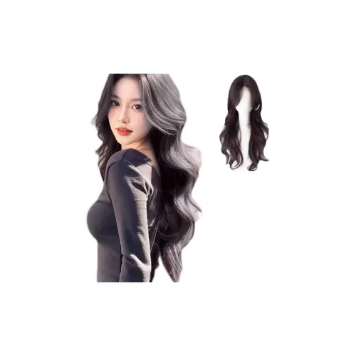 UMIFFA The Длинные Локоны OF Бровей Разделены на Большие Волны Длинная Перука для Женщин Модная Анти-Аджинг