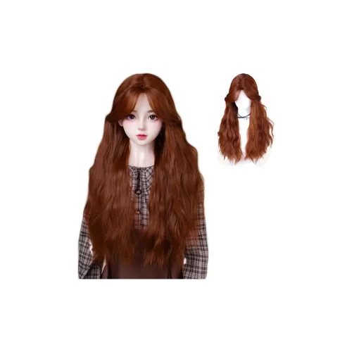 UMIFFA Красный Шерстяной Завиток CENTER Часть Перук Длинные Кудрявые Волосы Большая Волна Модный Тренд Винтаж Тыква