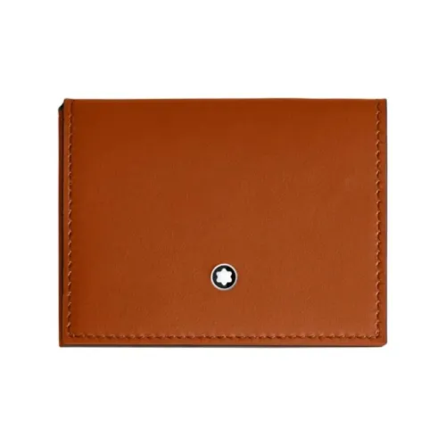 MONTBLANC Телячья кожа Держатель для карт Унисекс Ржаво-красный