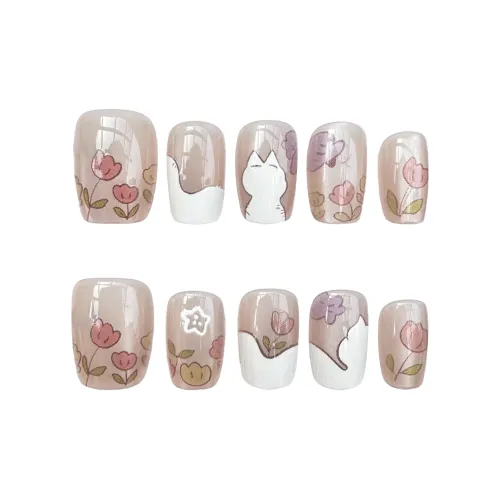 Song Biography Линия Kitten Fashion Soft Elegance Short Armor Tulip False Nail 15mm Short LADDER