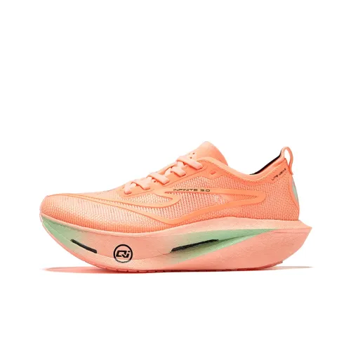 Erke Realm of The Orchid 3,0 Беговые кроссовки Низкий топ Неоново-оранжевый Розовый Женский