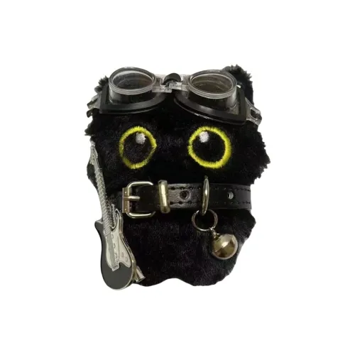 Bobby Bear Cute Punk Little Черный Кот Куклы Plush Подвеска 10 см Высота