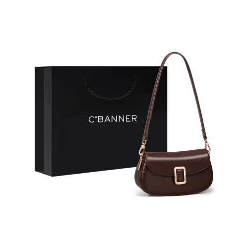C°BANNER Спилок коровьей кожи с синтетической кожей сумка на плечо стандартная женская кофе анкора красный