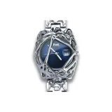 Темно-синий Синий [Включает Серебряный Кубинский Браслет + Городская Техно Коробка для Часов]