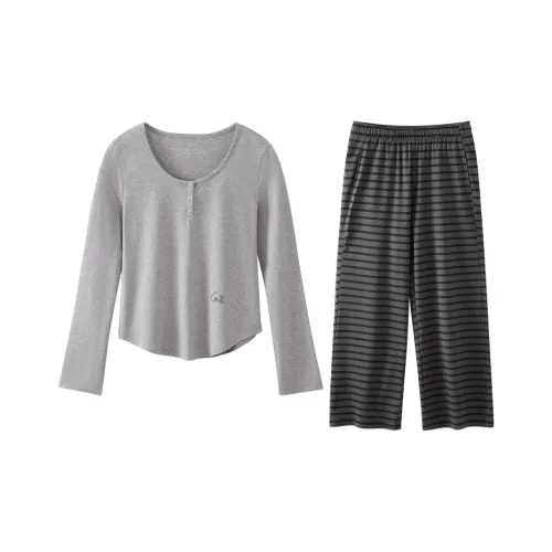 JINGYUN Deep Pajama 70 Пижамный комплект Женские Бобовый Серый