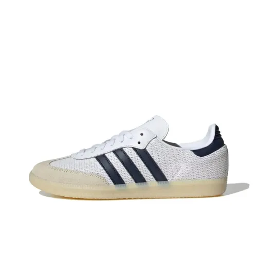 Adidas Originals Samba Abrasion Resistant Низкие Кроссовки для скейтбординга Унисекс Белый Черный