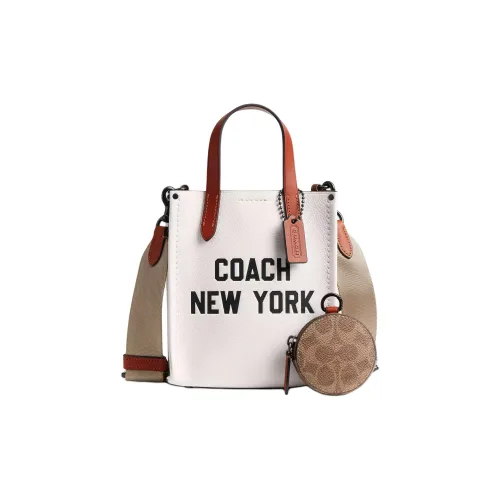 COACH Кожа Сумка через плечо Сумка Маленькая Мужская Мел Белый