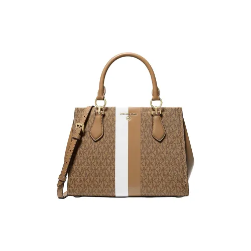 MICHAEL KORS Marilyn Покрытый холст Тоут Сумка Сумка для покупок Сумка через плечо Сумка среднего размера Женская Коричневая