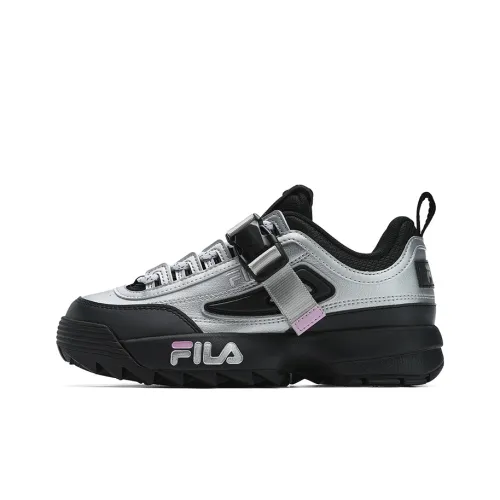 FILA Disruptor 2 Low Топ Повседневная обувь Женская Серебряный Черный